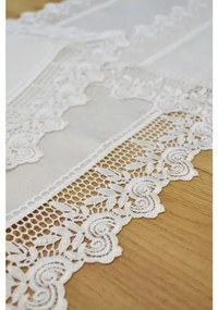 Elegantný obrus s jemnou tkaninou a širokou čipkou Šírka: 140 cm | Dĺžka: 220 cm