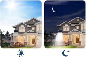 LED stmievateľný solárny reflektor LED/150W/3,2V 5000K 15000 mAh IP65 čierny + diaľkové ovládanie