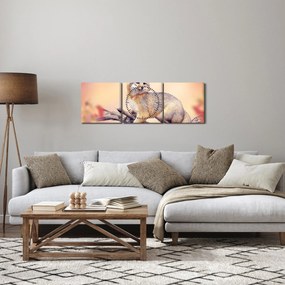 Obraz - Líška (s hodinami) (90x30 cm)