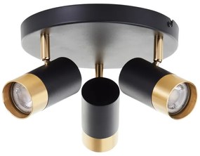 Brilliant - LED Bodové svietidlo VIGOLO 3xGU10/5W/230V čierna/zlatá