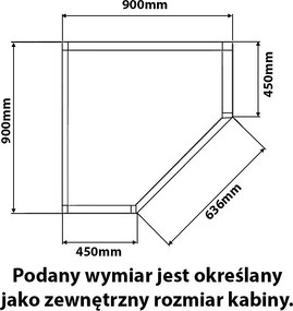 BPS-koupelny Päťuholníkový sprchovací kút KZ10B GL 90x90 zlatá/transparent - bez vaničky