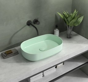 Sapho, INFINITY OVAL keramické umývadlo na dosku, 55x36 cm, biela, 10NF65055