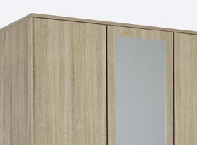 Šatníková skriňa 3-dverová Twin, dub sonoma