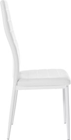 Jedálenská stolička Mayfair - koženka - Biela