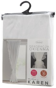 ZÁCLONA NA PÁSKE KAREN 140X270 CM BIELA