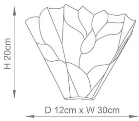 Endon 63964 - Nástenné svietidlo Tiffany BOTANICA 1xE14/40W/230V