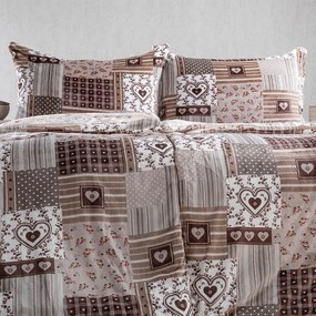 Posteľné obliečky z mikroplyšu PATCHWORK béžová