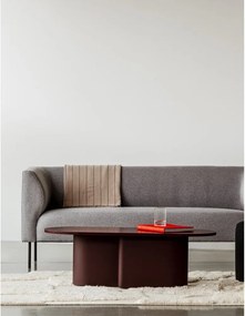 Vínovočervený konferenčný stolík s doskou v dubovom dekore 50x115 cm Looi – noo.ma