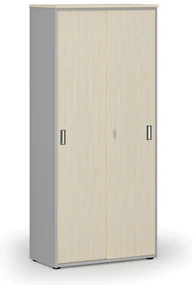 Skriňa so zasúvacími dverami PRIMO GRAY, 800 x 420 x 1781 mm, sivá/breza