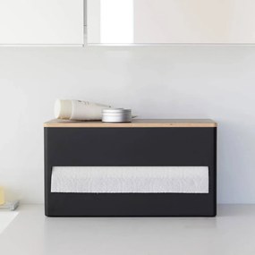 Čierny kovový stojan na papierové utierky Rin – YAMAZAKI