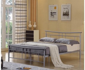 Manželská posteľ 160 cm Daija 160 (matná strieborná) (s roštom). Vlastná spoľahlivá doprava až k Vám domov. 1065238