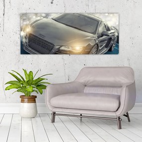 Obraz auta Audi - sivé (120x50 cm)