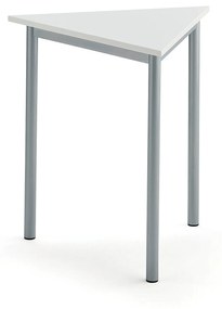 Stôl BORÅS TRIANGEL, 700x700x720 mm, laminát - biela, strieborná