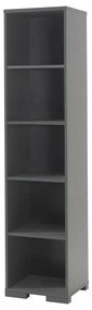 Tmavosivá detská knižnica 46x195 cm London – Vipack