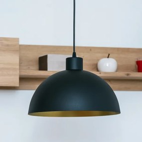 Luster na lanku VESPER 1xE27/15W/230 priemer 30 cm čierna/zlatá