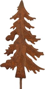 Rustikálny hrdzavý zápich stromček Christmas Tree Rust S - 6*1*34 cm