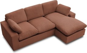 Oranžová menčestrová rohová pohovka Belair – Bobochic Paris