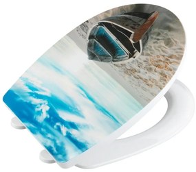 Záchodová doska s automatickým zatváraním 36,5 x 45 cm Boat – Wenko