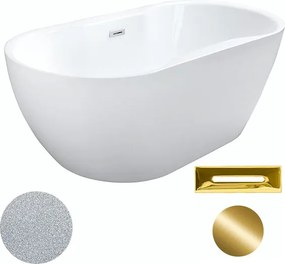 Besco Akrylátová voľne stojaca vaňa Navia Glam S 140x75 (150x80, 160x80) BESCO-Typ výpuste: Click-Clack s prepadom, chróm, BESCO-Rozmery: 160x80, BES…