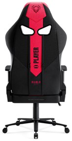 Látkové herné kreslo Diablo X-Player 2.0 King Size, karmínovo-antracitové