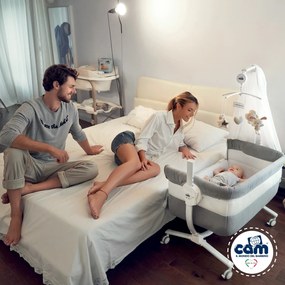 AD Detská postieľka k posteli CAM sivá Farba: Sivá