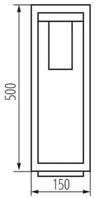 Kanlux 34984 - Vonkajšia lampa VIMO 1xE27/15W/230V 50 cm IP44 čierna