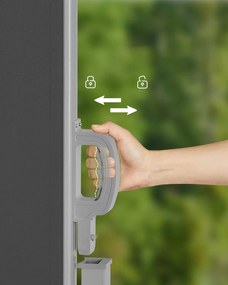 Boční markýza DELL 160x350 cm tmavě šedá