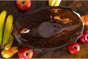 KRIŠTÁĽOVÁ MISKA BOHEMIA HONEY COMB SMOKEY 405MM