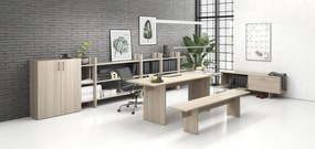 Stôl single SOLID, 1800 x 800 x 743 mm, dub prírodný