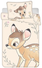 Jerry Fabrics Obliečky do postieľky 100x135 + 40x60 cm - Bambi "Beige"