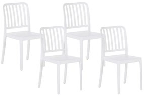 Sada 4 záhradných stoličiek biela SERSALE Beliani