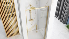 Rea Rapid Slide, posuvné sprchové dvere 1100 x 1950 mm, 6mm číre sklo, zlatý profil, REA-K5613