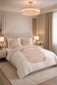 Matex Luxusné bavlnené saténové obliečky 140x200 + 70x90 cm - Prestige "Piesočná elegancia"