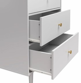 Svetlosivá vysoká komoda 70x141 cm Elizabeth – CosmoLiving by Cosmopolitan