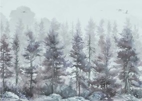 Obraz - Borovicový les II., aquarel (70x50 cm)
