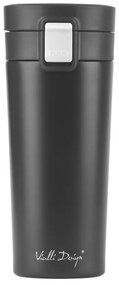 Čierny cestovný termohrnček Vialli Design Fuori, 400 ml