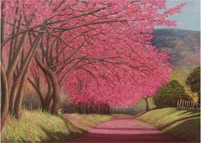Obraz rozkvitnutých stromov (70x50 cm)
