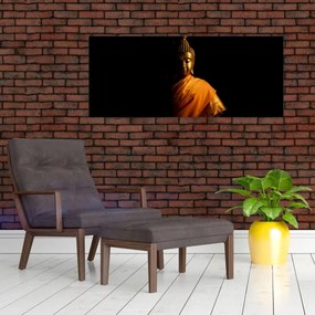 Obraz - Zlatá socha Budhu (120x50 cm)