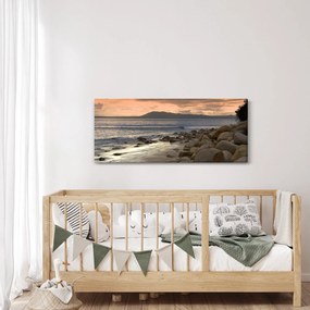 Obraz - More a hory (120x50 cm)