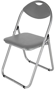 Skladacia stolička Atom Silver sivá