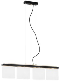 Argon 1814 - Luster na lanku CANOA 4xE27/15W/230V čierna