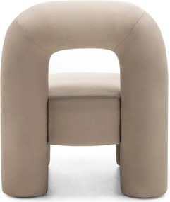 Designové křeslo Vasto samet/béžové