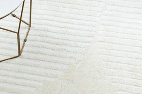 Dywany Łuszczów, Kusový koberec Mode 8589 geometric cream, 80x150, biela, kancelária