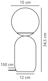 Nordlux - Stolná lampa NOTTI 1xE14/25W/230V zelená