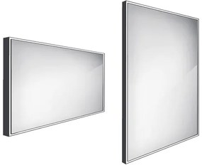 LED zrkadlo do kúpeľne Nimco 120x70 cm čierne ZPC 13006-90