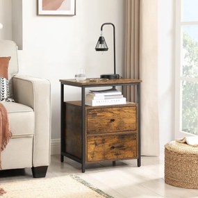 Nočný stolík ARIN hnedá/čierna