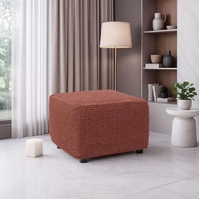 Super strečové poťahy RUBINIA tehlová taburetka (40 - 60 cm)