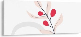 Obraz - Ružová florálna abstrakcia N⁰3 (120x50 cm)