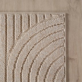 Ayyildiz 160x160 cm Kusový koberec Helix 2201 beige kruh, béžová, chodba / predsieň