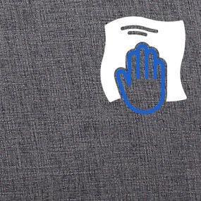Hojdacie kreslo stolička Morelia - látka, drevené nohy orech - Svetlo sivá